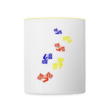 Racer helmet - Contrasting Mug - white/yellow - Front