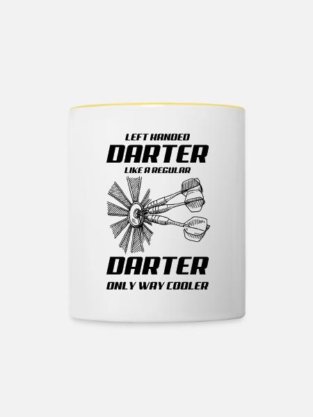 dart darter - Tasse zweifarbig - Weiß/Gelb