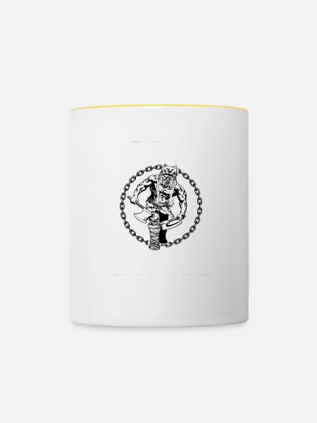 Juli Kämpfer - Tasse zweifarbig - Weiß/Gelb
