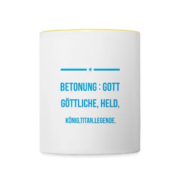 JAN - Titan - Tasse zweifarbig - Weiß/Gelb - Vorne