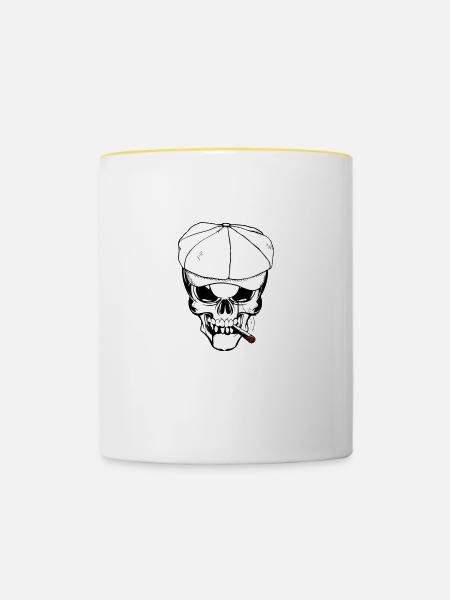 Der Hutmann - Tasse zweifarbig - Weiß/Gelb