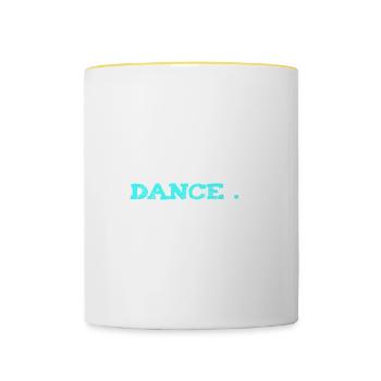 Dancer dancer dancing - Contrasting Mug - white/yellow - Front
