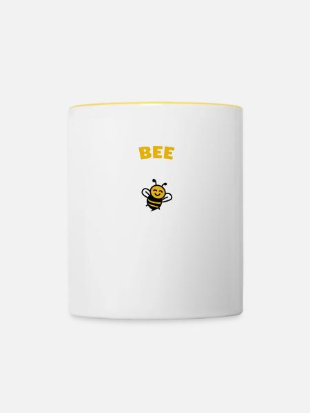 Bee awesome - Tasse zweifarbig - Weiß/Gelb