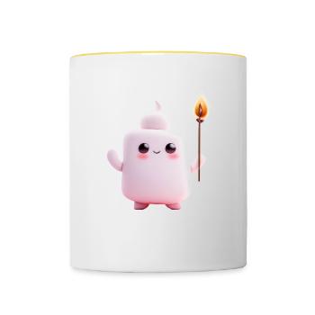 Marshmallow - Tasse zweifarbig - Weiß/Gelb - Vorne