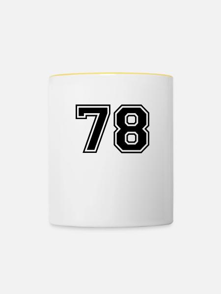 78 - Tasse zweifarbig - Weiß/Gelb