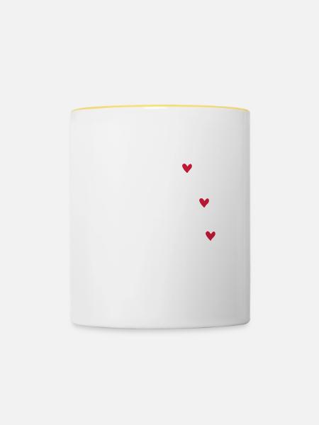 Ehemann - Tasse zweifarbig - Weiß/Gelb