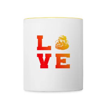 Scuba Diver Ladies Scuba Diving - Contrasting Mug - white/yellow - Front