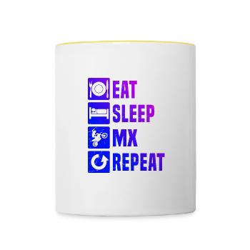 Motocross Dirt Bike Dirt Bike Dirt Biker Men - Contrasting Mug - white/yellow - Front