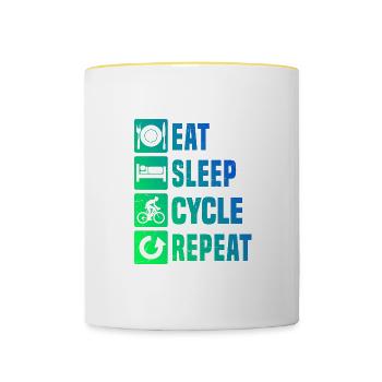 Road Bike Women Men Road Bike Road Bike Road Bike - Contrasting Mug - white/yellow - Front