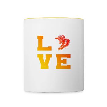 Cyclists Cycling Mountain bikers Cycling - Contrasting Mug - white/yellow - Front