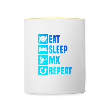 Dirt Bike Motocross Women's Dirt Biker Freestyle Mot - Contrasting Mug - white/yellow - Front