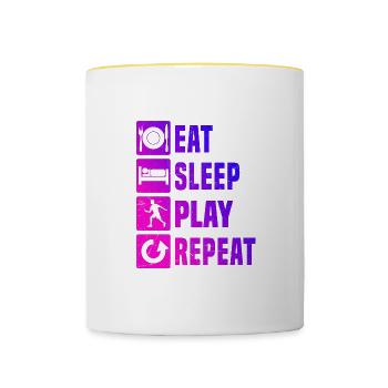 Badminton Men Women Badminton Squash Badmintons - Contrasting Mug - white/yellow - Front