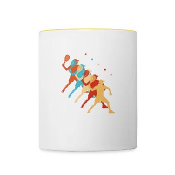 Pickleball Men's Pickleball Racquetball - Contrasting Mug - white/yellow - Front