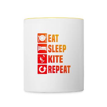 Men's Kiting Women's Kitesurfing Kitesurfing - Contrasting Mug - white/yellow - Front