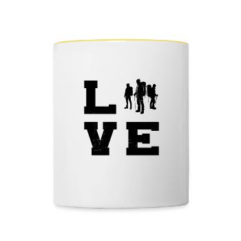 Boulder Bouldering Climber Men's Bouldering - Contrasting Mug - white/yellow - Front