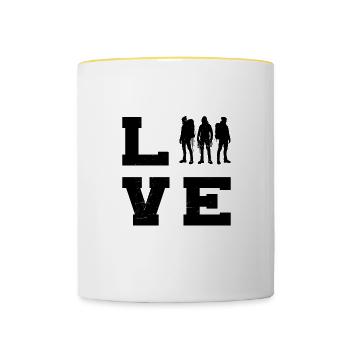 Men's Climbing Climbing Climber Bouldering - Contrasting Mug - white/yellow - Front