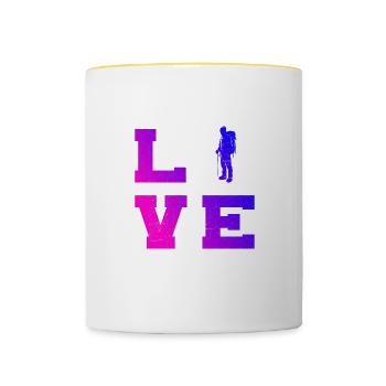 Bouldering Climbers Bouldering Bouldering Women - Contrasting Mug - white/yellow - Front