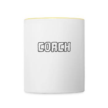 Coach Coach Coach Trainer Coach - Contrasting Mug - white/yellow - Front