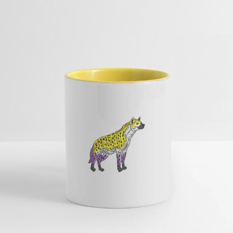 Hyena Non-binary pride Nonbinary Pride Contrasting Mug