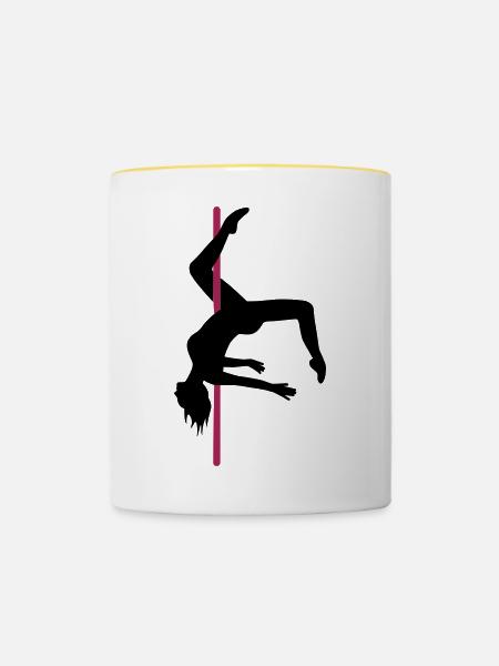 Poledance Scorpio - Tasse zweifarbig - Weiß/Gelb