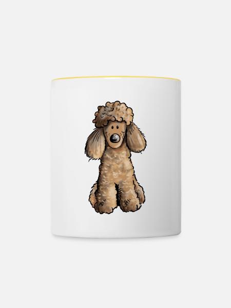 Süßer Pudel - Tasse zweifarbig - Weiß/Gelb