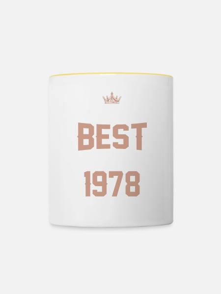 1978 best of - Tasse zweifarbig - Weiß/Gelb