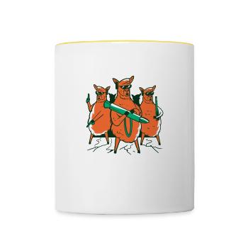 Alpaca Squad - Tasse zweifarbig - Weiß/Gelb - Vorne