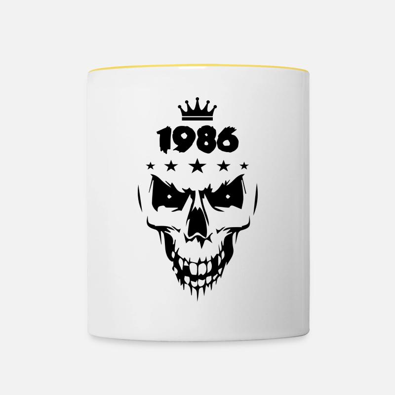 Crâne (1986) - Mug contrasté - blanc/jaune