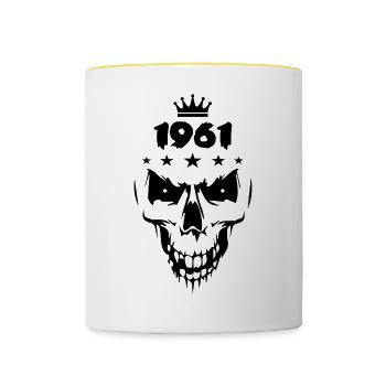 Skull (1961) - Contrasting Mug - white/yellow - Front