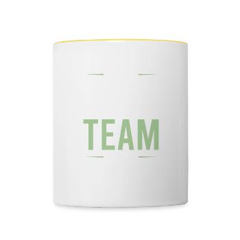 Mma Team - Tasse zweifarbig - Weiß/Gelb - Vorne