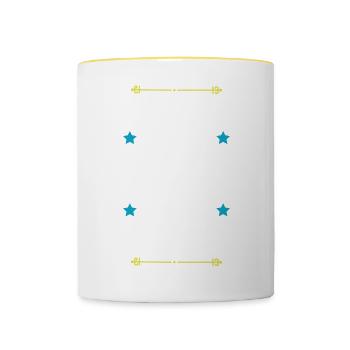 Majorque Party Crew - Mug contrasté - blanc/jaune - Devant