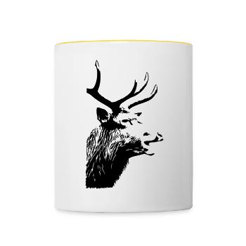 MUGISSEMENT - Mug contrasté - blanc/jaune - Devant