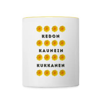LA PLUS BELLE FLEUR DU CHAMP - Mug contrasté - blanc/jaune - Devant