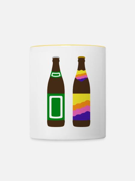 Öko-Diesel - Tasse zweifarbig - Weiß/Gelb