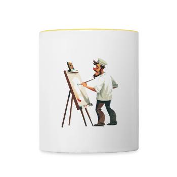 I Arted And It Inks 2 - Tasse zweifarbig - Weiß/Gelb - Vorne