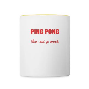 Nicht so viel Joker oder Komiker Geschenk - Tasse zweifarbig - Weiß/Gelb - Vorne