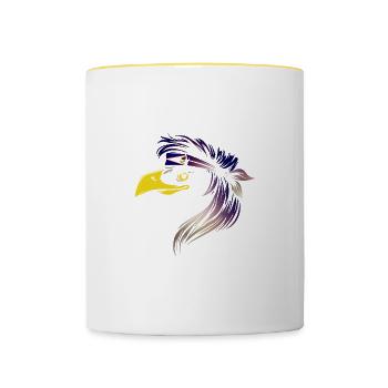 Amerikanisch-Samoa - Tasse zweifarbig - Weiß/Gelb - Vorne