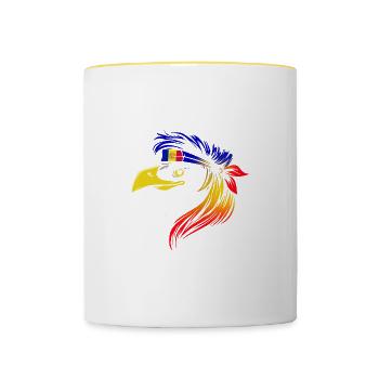 Andorra - Tasse zweifarbig - Weiß/Gelb - Vorne