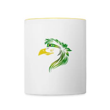 Brasilien - Tasse zweifarbig - Weiß/Gelb - Vorne