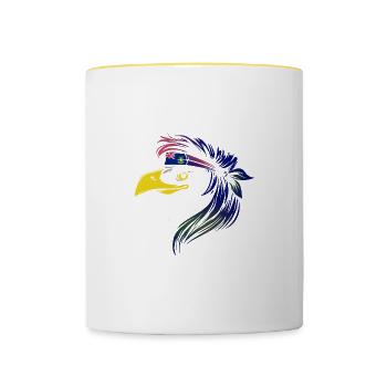 Îles Vierges britanniques - Mug contrasté - blanc/jaune - Devant