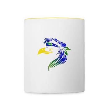 Weihnachtsinsel - Tasse zweifarbig - Weiß/Gelb - Vorne