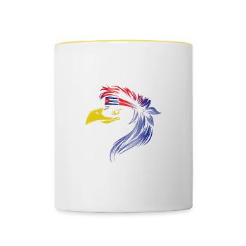 Kuba - Tasse zweifarbig - Weiß/Gelb - Vorne