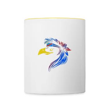Demokratische Republik Kongo - Tasse zweifarbig - Weiß/Gelb - Vorne