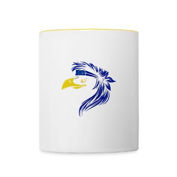 Union européenne - Mug contrasté - blanc/jaune - Devant