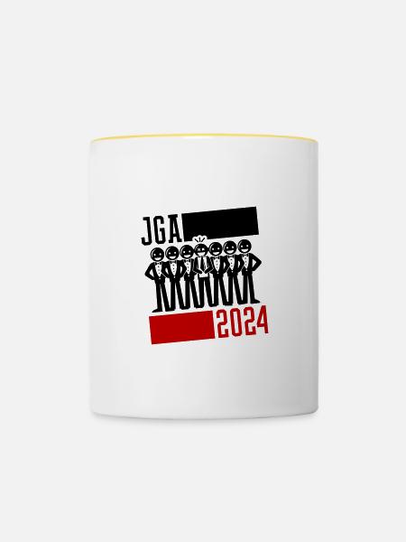 Junggesellenabschied Jga 2024 - Tasse zweifarbig - Weiß/Gelb