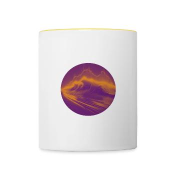 Waveolution - It's all about Waves & WAVs - Tasse zweifarbig - Weiß/Gelb - Vorne