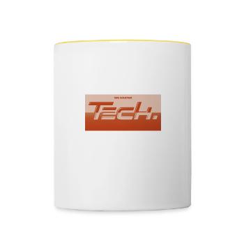Technologie - Tasse zweifarbig - Weiß/Gelb - Vorne