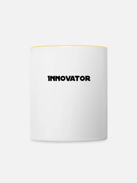 Innovator - Tasse zweifarbig - Weiß/Gelb