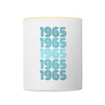 Celebrate Party Birthday Party 1965 - Contrasting Mug - white/yellow - Front