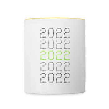 Drôle 2022 - Mug contrasté - blanc/jaune - Devant